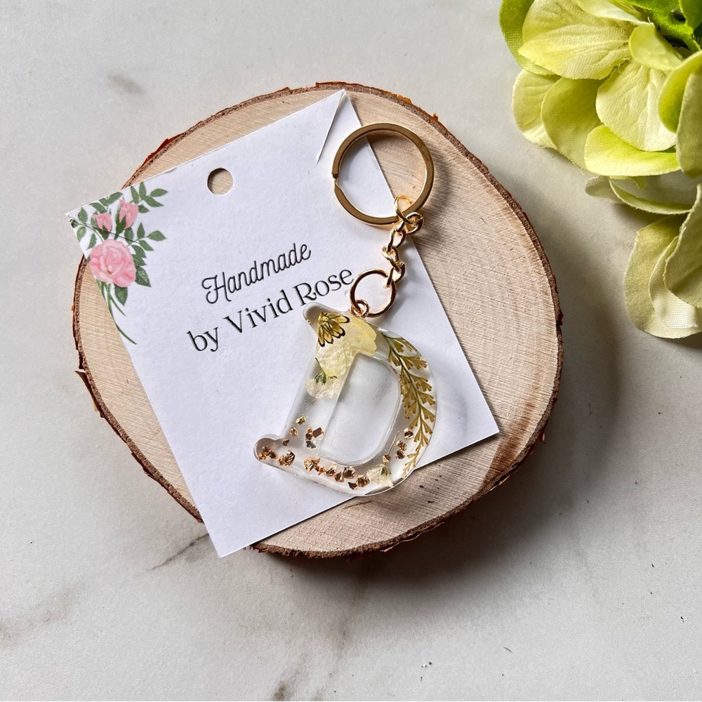 Handmade Initial Keychain | Letter D - Picture 1 of 4